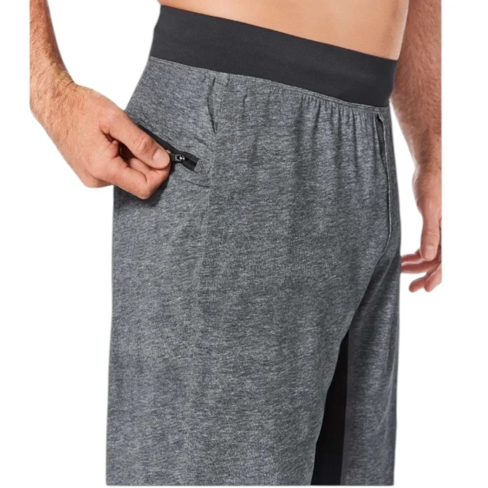 Lululemon T.H.E Short Linerless 11” Heathered Printed Grey Deep Coal